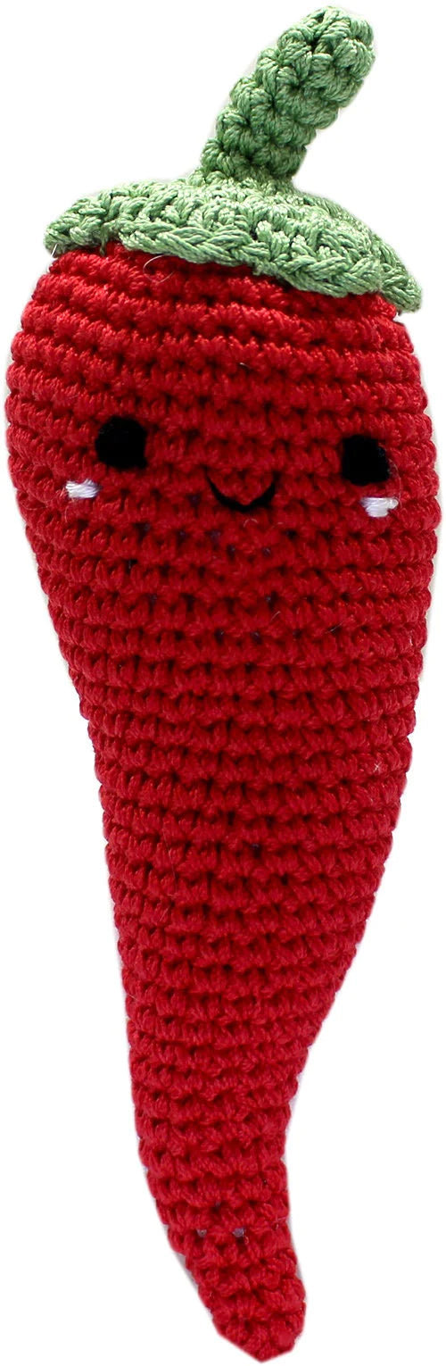 🐶 Knit Knacks Chili P. Pepper Organic Cotton Small Dog Toy