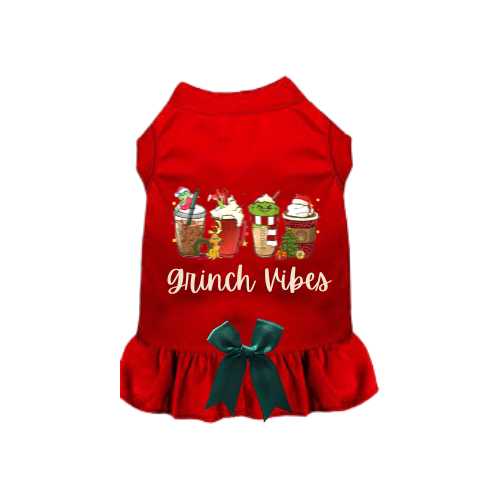 🐶 Grinch Vibes Dress or Tee for Dogs