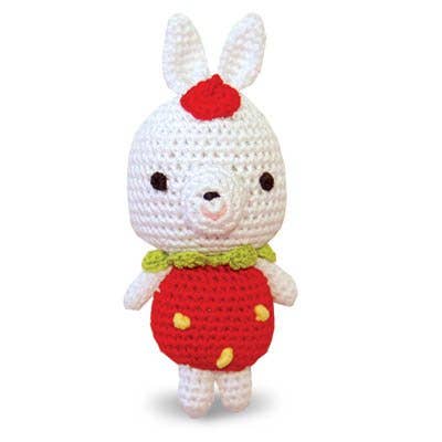 🐶 Crochet Dog Toy - Rabbit
