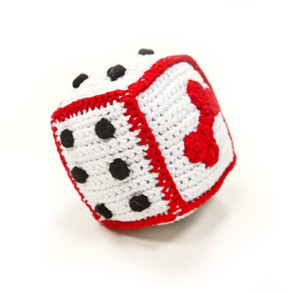 🐶 Crochet Dog Toy - Dice