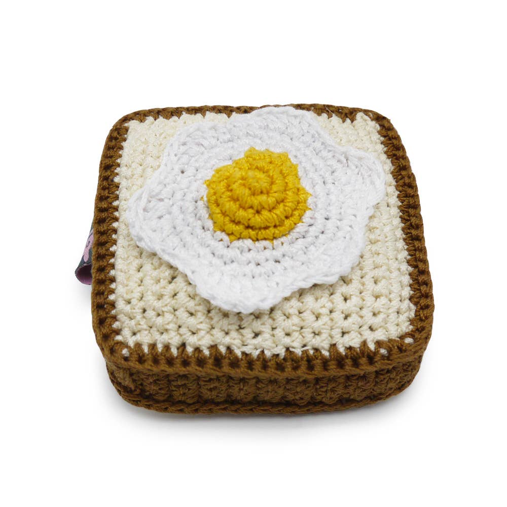 🐶 Crochet Dog Toy - Toast & Egg