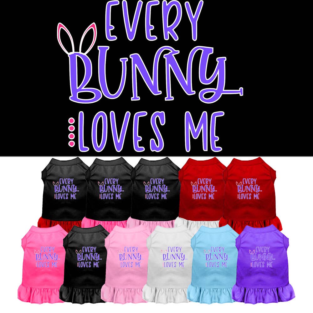 🐶 "Every Bunny Loves Me" Screen Print Dress for Dogs