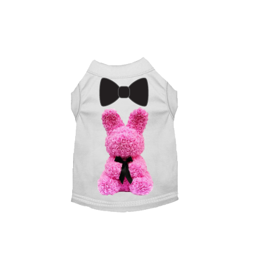 Rose Bunny Loves Me Dog Tee