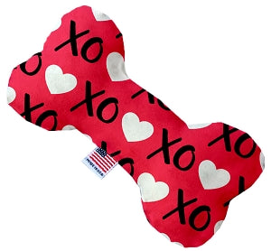 Red XOXO Dog Toy