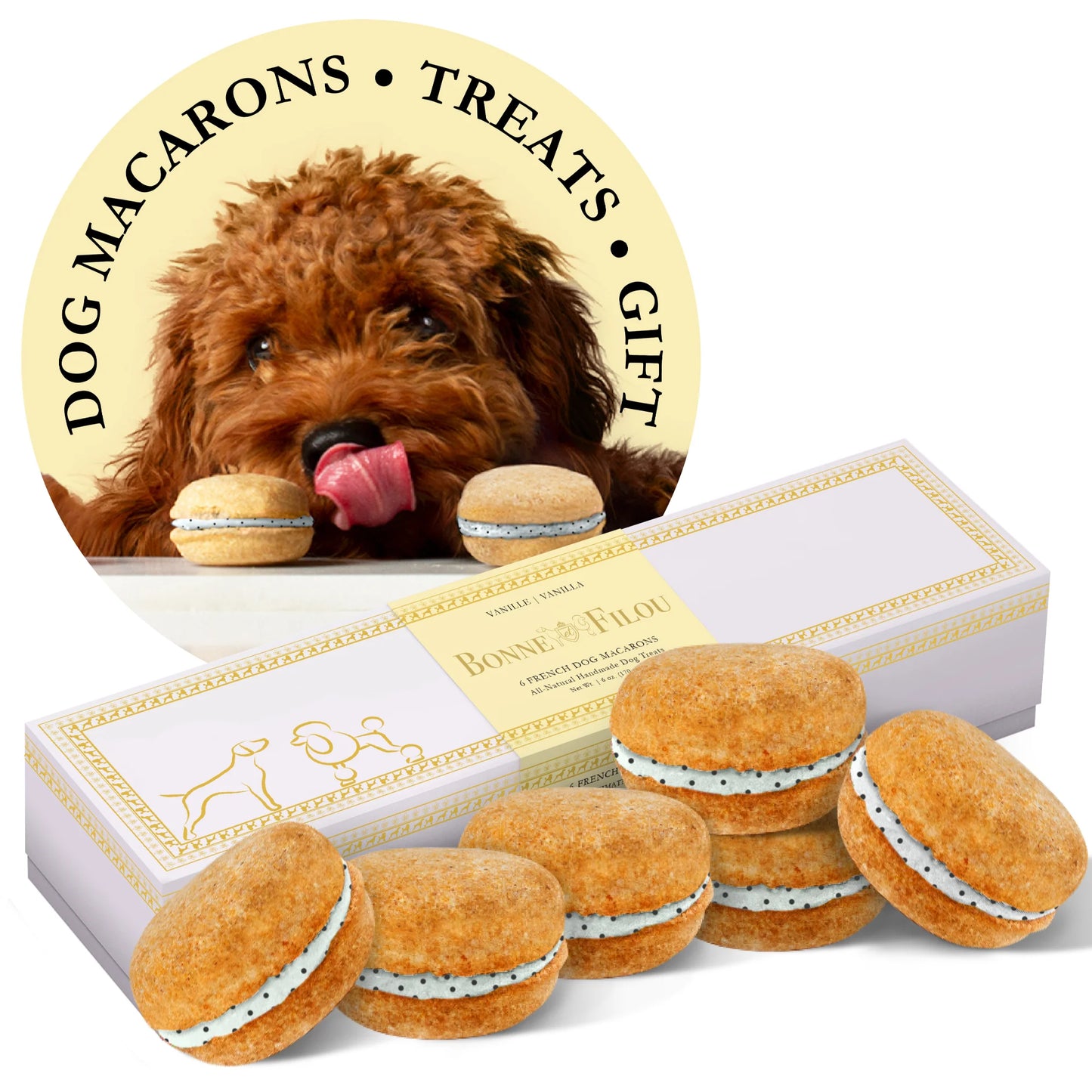 6-ct Pumpkin Macaron Dog Treats Gift