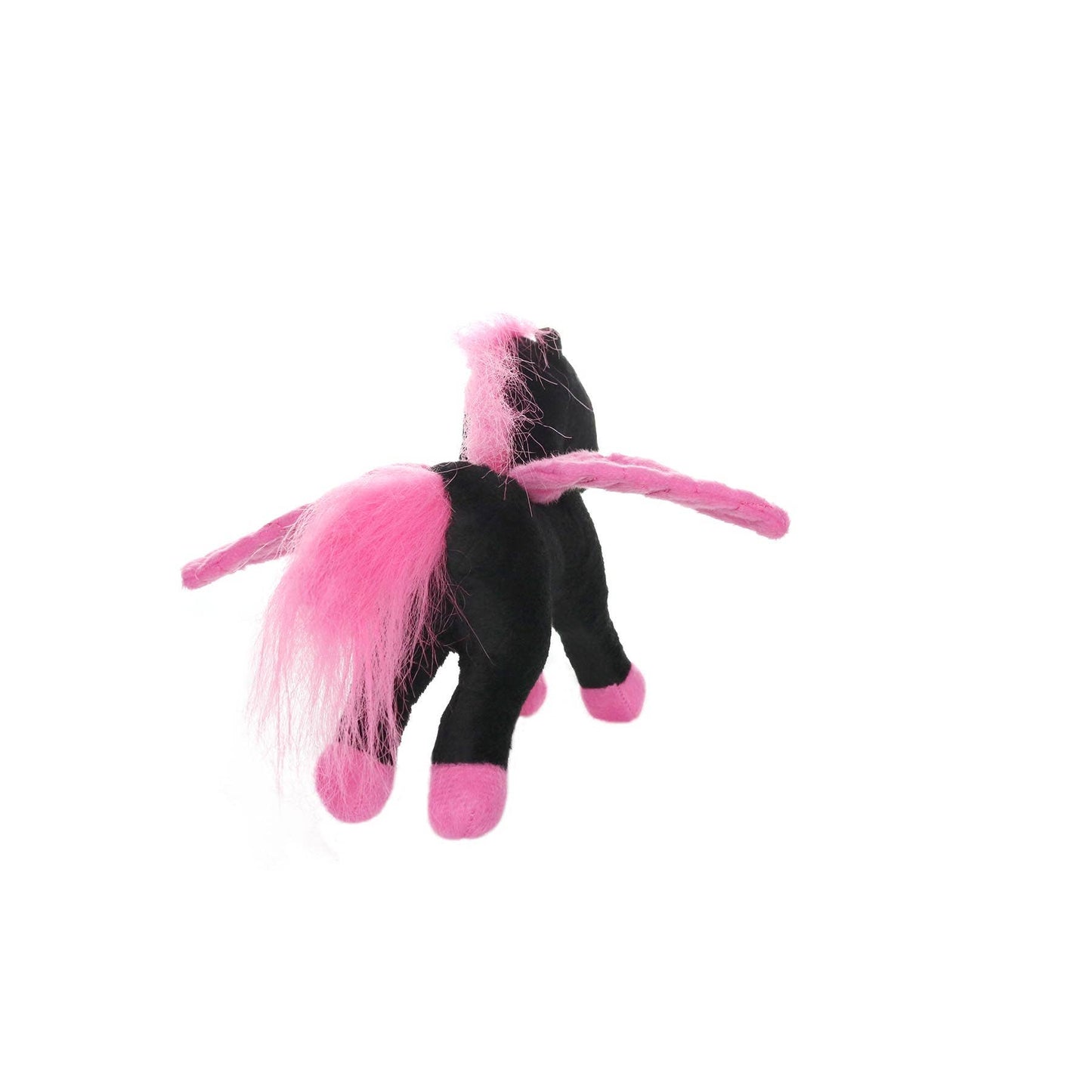 Mighty Jr Liar Pegasus - Black Pink, Plush, Squeaky Dog Toy