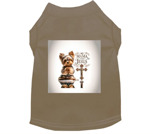 K-9 Goldmine "My Mama Loves Jesus" Yorkie Dog Shirt