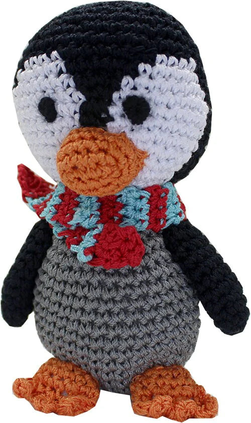 Knit Knacks Chilly Penguin Organic Cotton Small Dog Toy