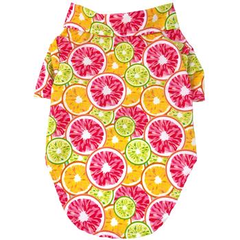 Hawaiian Camp Dog Shirt - Citrus Slice