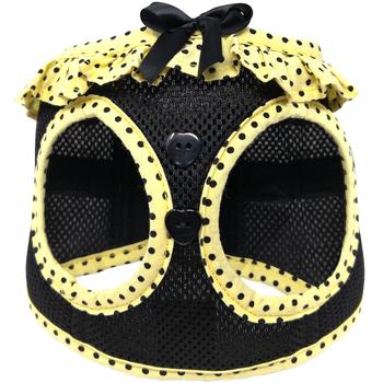 American River Choke Free Dog Harness Polka Dot Collection - Yellow and Black Polka Dot