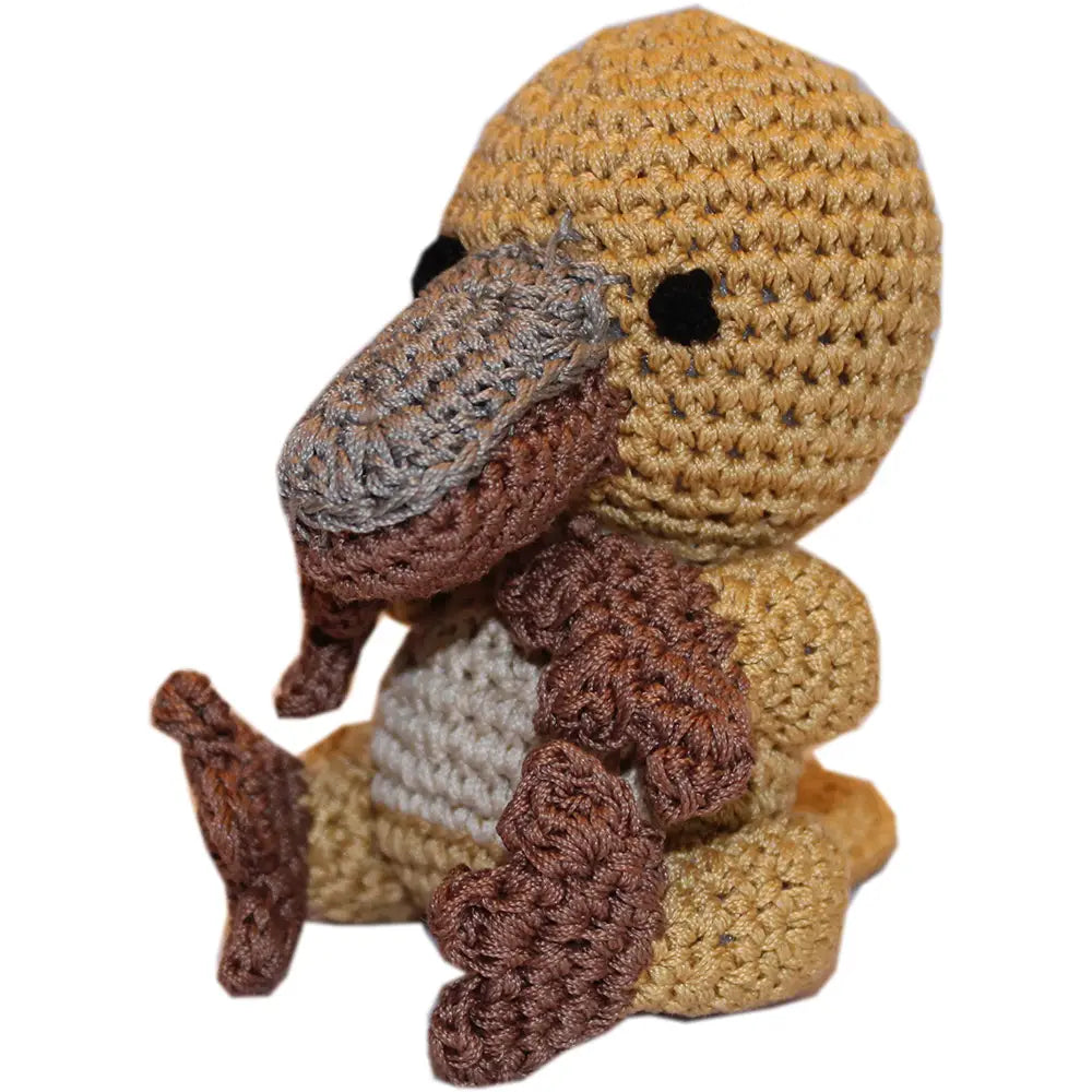 Knit Knacks Puddle the Platypus Organic Cotton Small Dog Toy