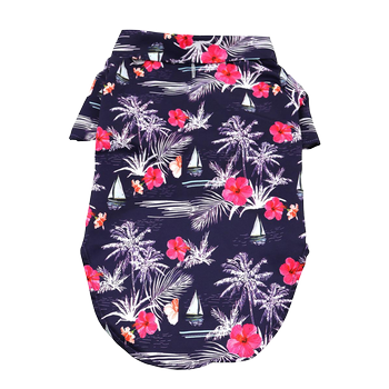 Hawaiian Camp Dog Shirt - Moonlight Sails