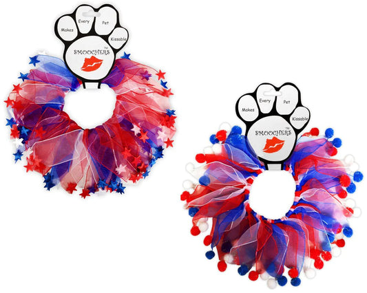 Dog Smoocher Pet Necklace, "Patriotic"