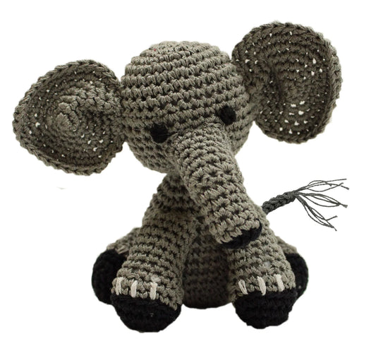 Knit Knacks Elephant Organic Cotton Small Dog Toy