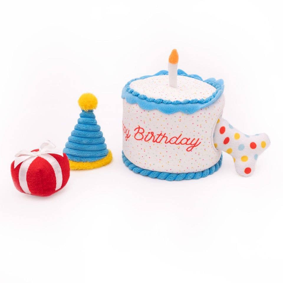 Zippy Burrow™ - Birthday Cake - Plush Dog Toy