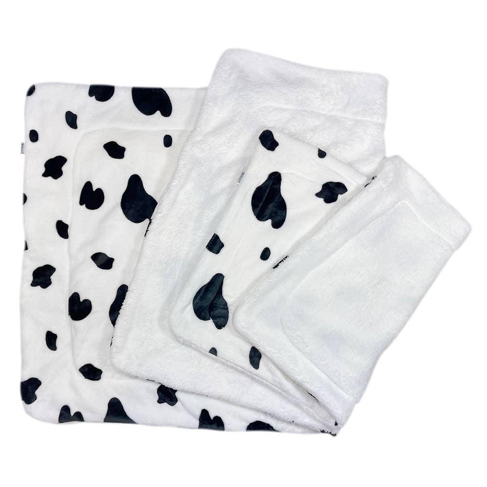 Double Layered Ultra Thick Plush Moo Cow Blanket