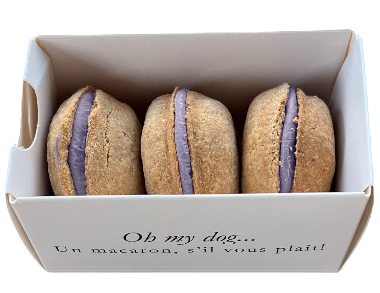 3-ct Peanut Butter Macaron Dog Treats Gift