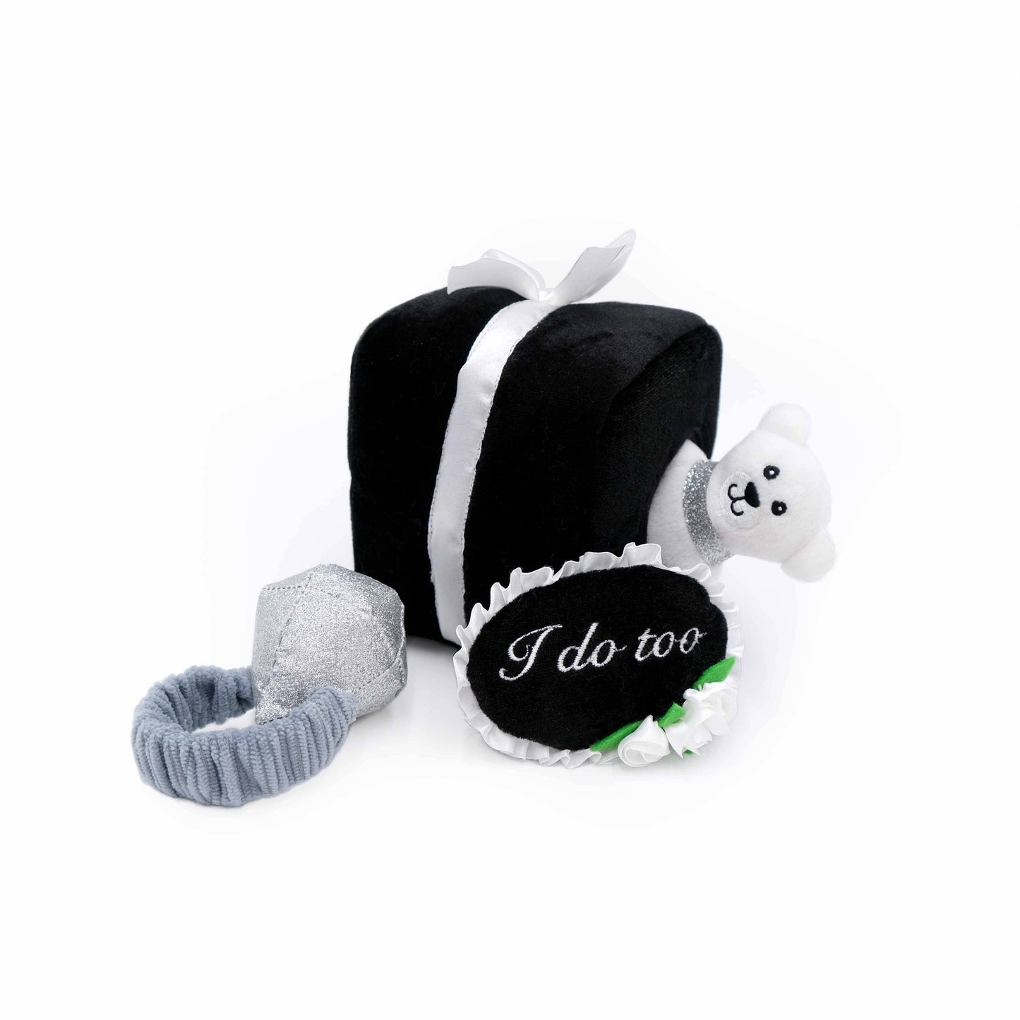 Zippy Burrow™ - Wedding Ring Box - Plush Dog Toy