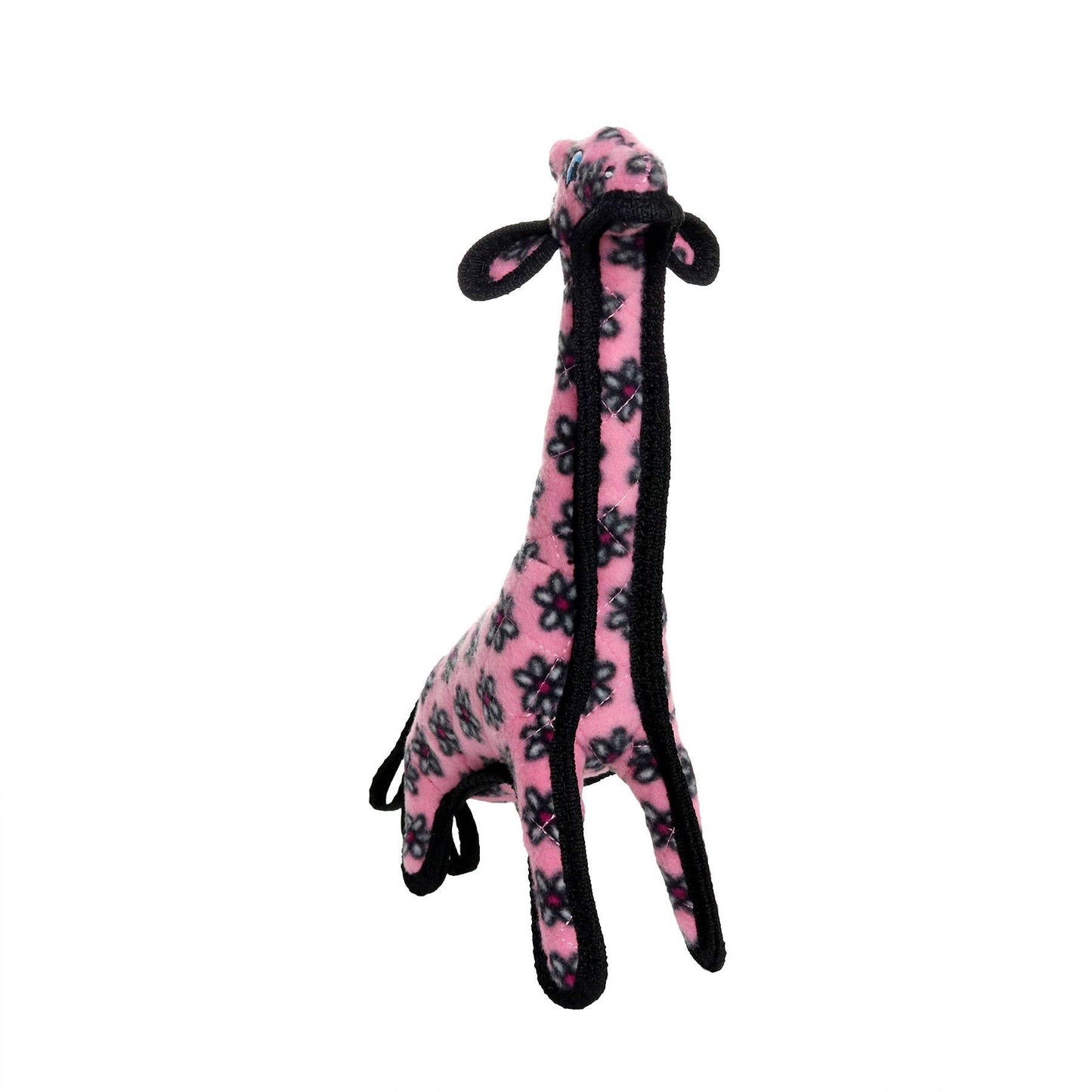 Tuffy Jr Zoo Giraffe Pink, Durable, Squeaky Dog Toy