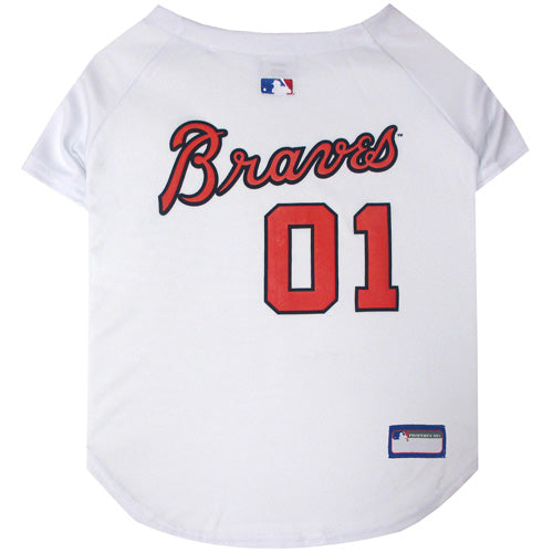 Atlanta Braves Dog Jersey - White