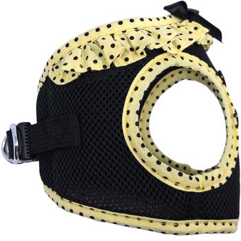 American River Choke Free Dog Harness Polka Dot Collection - Yellow and Black Polka Dot