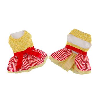 Movie Theater Popcorn Dog Dress with Matching Leash