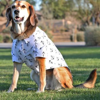 Hawaiian Camp Dog Shirt - Anchors Aweigh