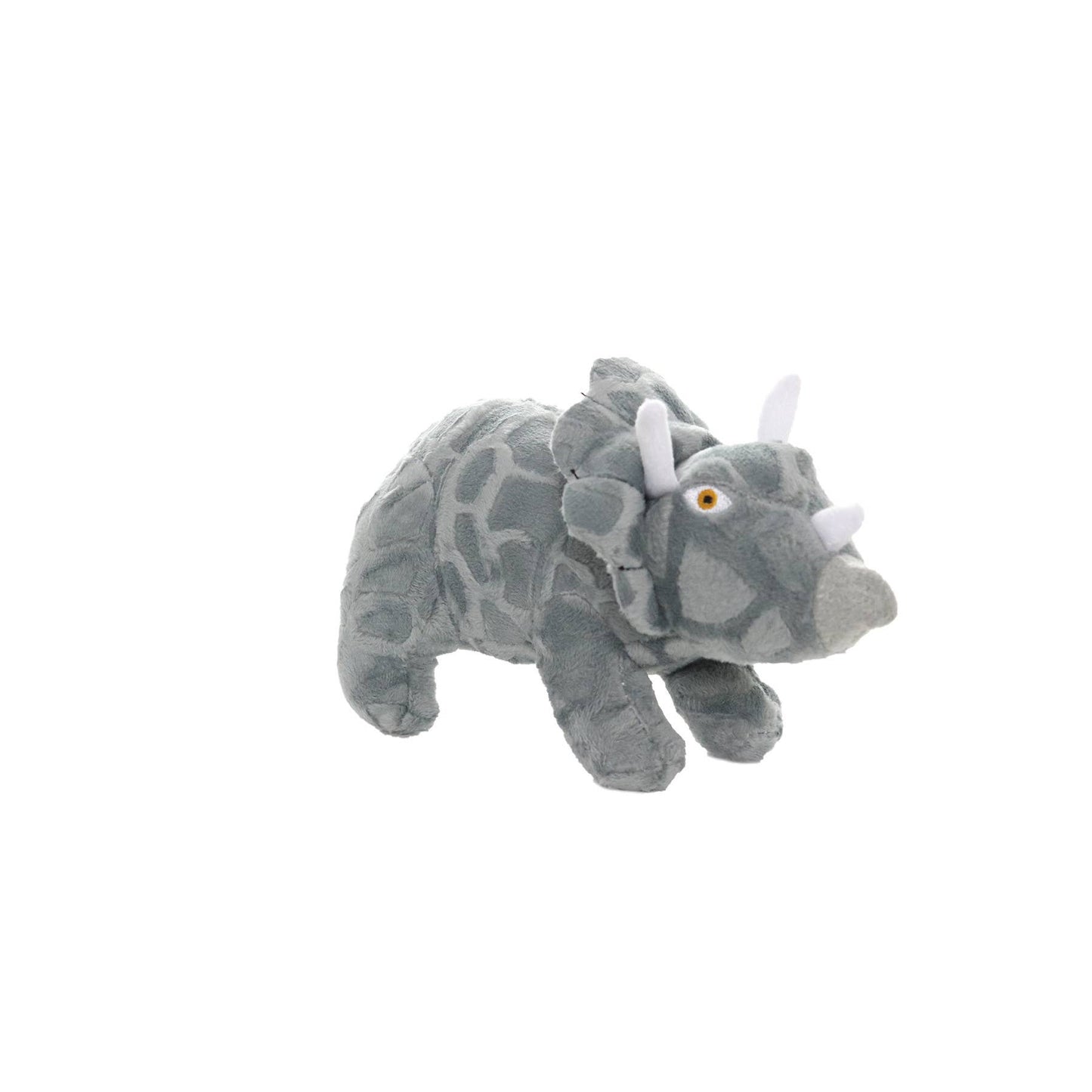 Mighty Jr Dinosaur Triceratops, Plush, Squeaky Dog Toy