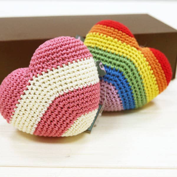 Crochet Toy - Rainbow Heart