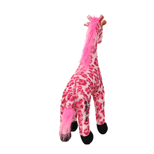 Mighty Safari Pink Giraffe, Plush, Squeaky Dog Toy