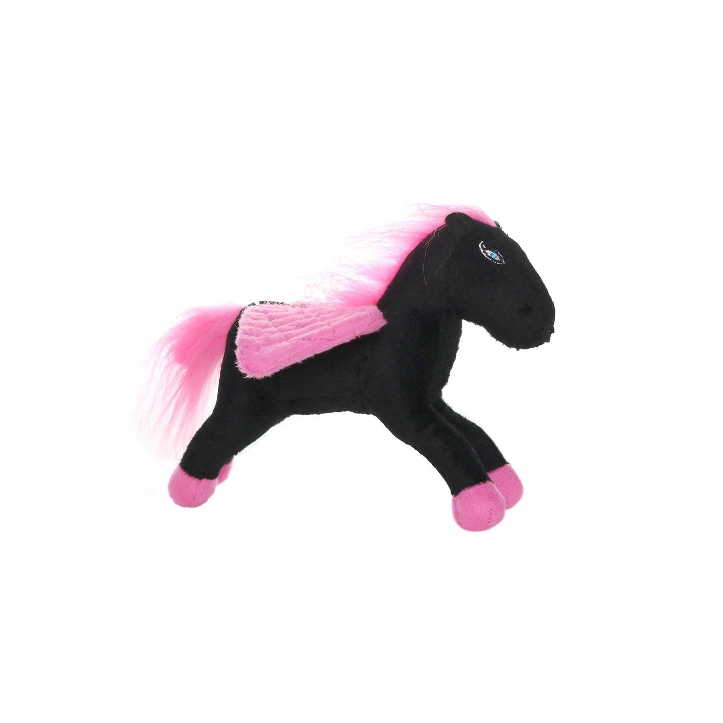 Mighty Jr Liar Pegasus - Black Pink, Plush, Squeaky Dog Toy