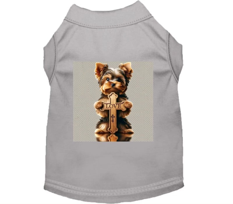 K-9 Goldmine "My Yorkie Loves Jesus" Dog Shirt