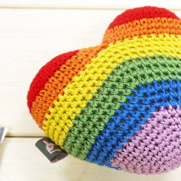 Crochet Toy - Rainbow Heart