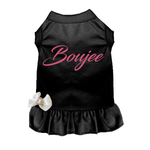 "Boujee" Poly-Cotton Ruffled Sleeveless Dog Dress