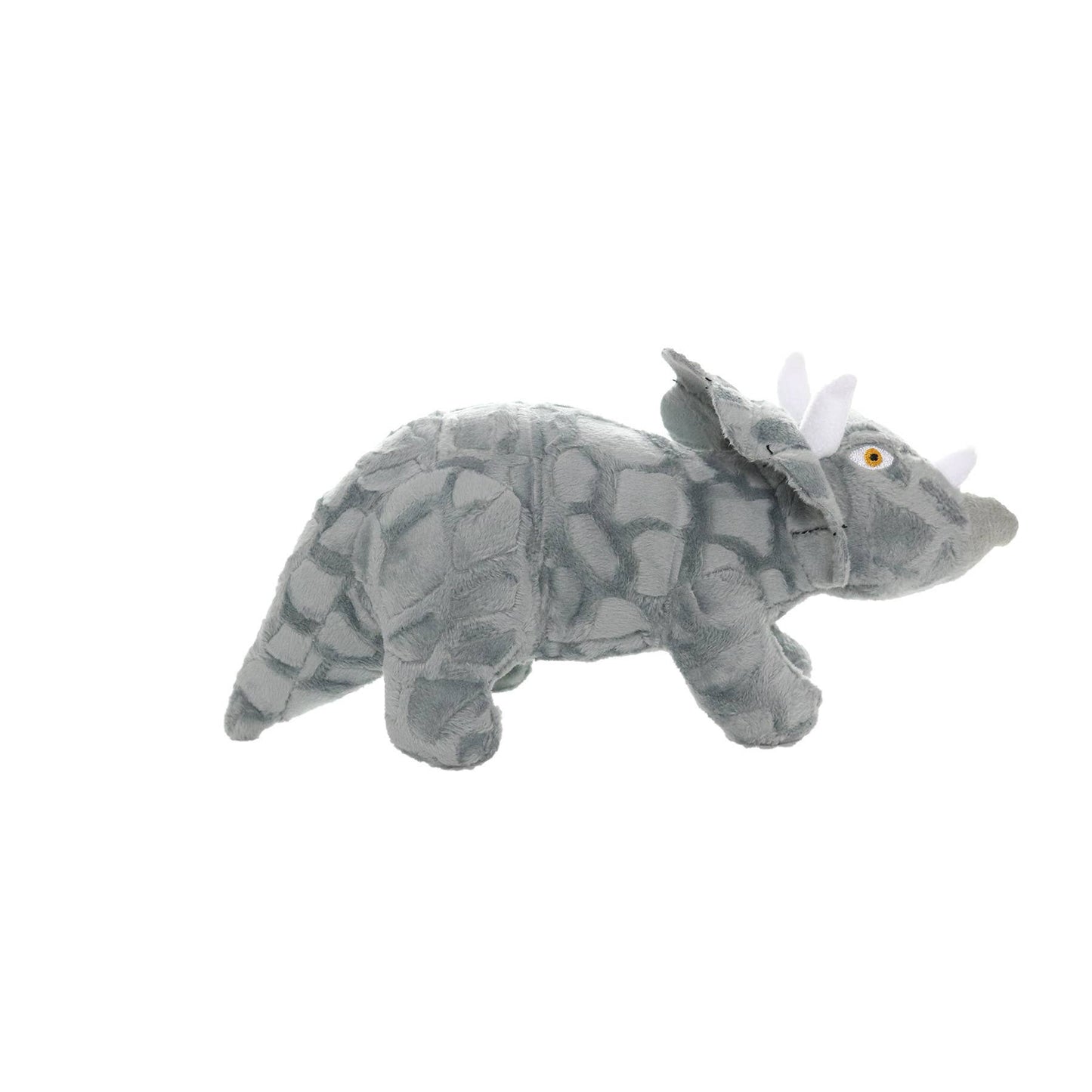 Mighty Jr Dinosaur Triceratops, Plush, Squeaky Dog Toy