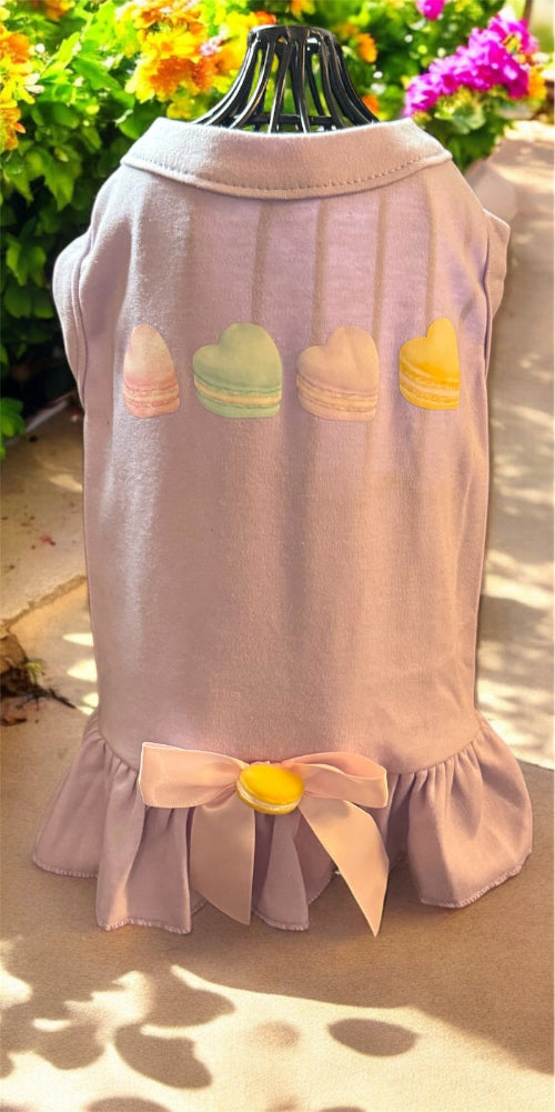 🐶 Macaroon Hearts Dog Dress