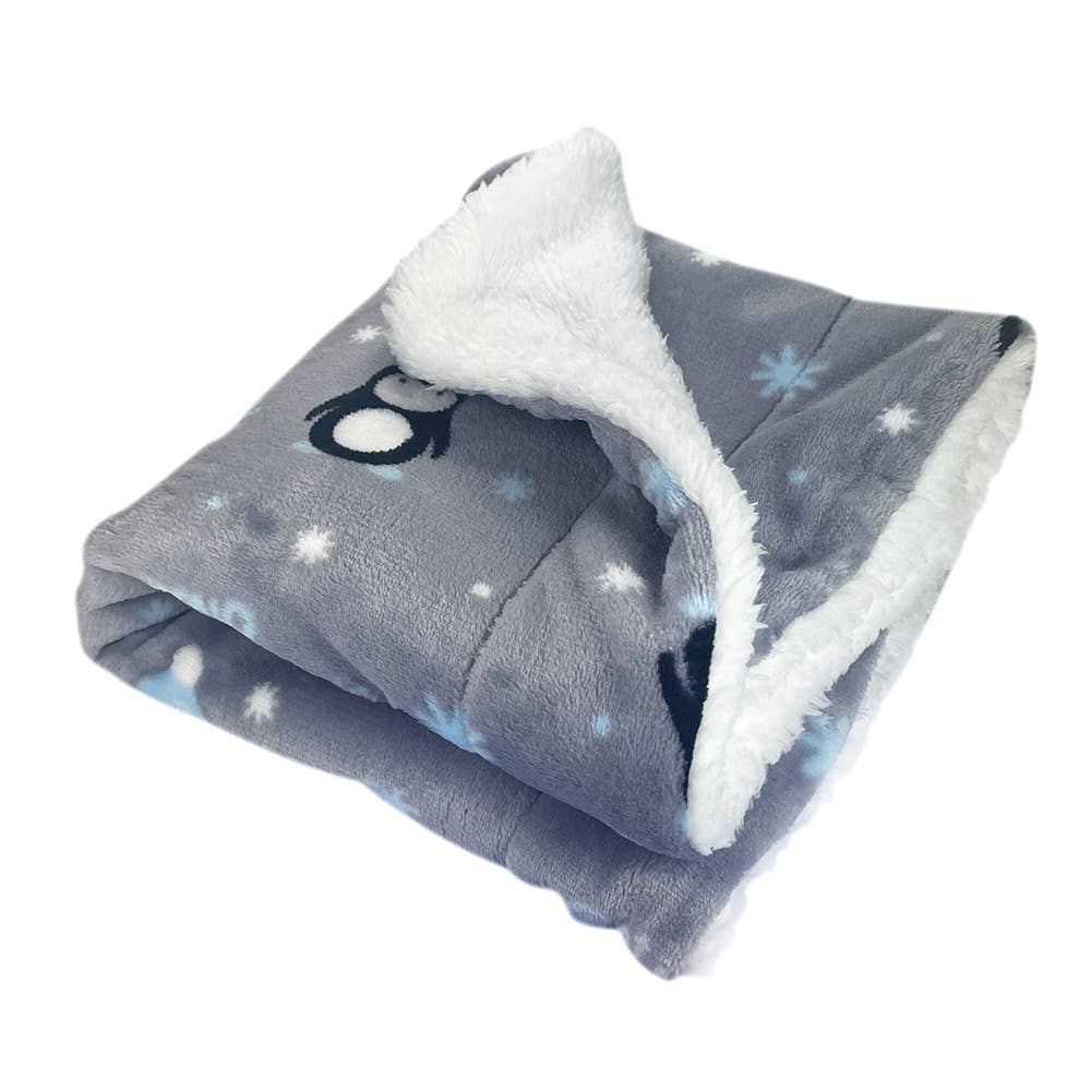 Double Layered Ultra Thick Plush Penguins Blanket