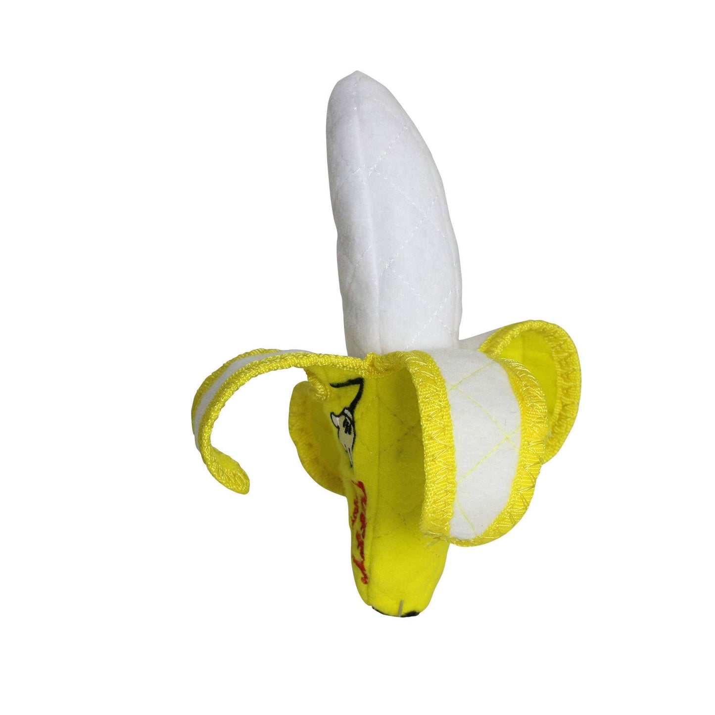 Tuffy Funny Food Banana, Durable, Squeaky Dog Toy 2-in-1