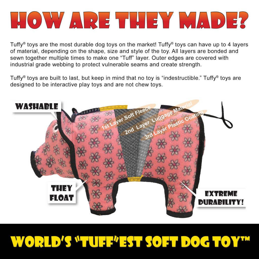 Tuffy Alien UFO, Durable Squeaky Dog Toy