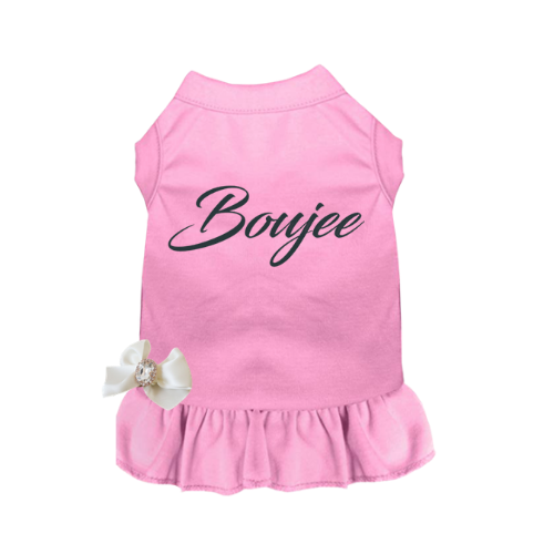 "Boujee" Poly-Cotton Ruffled Sleeveless Dog Dress