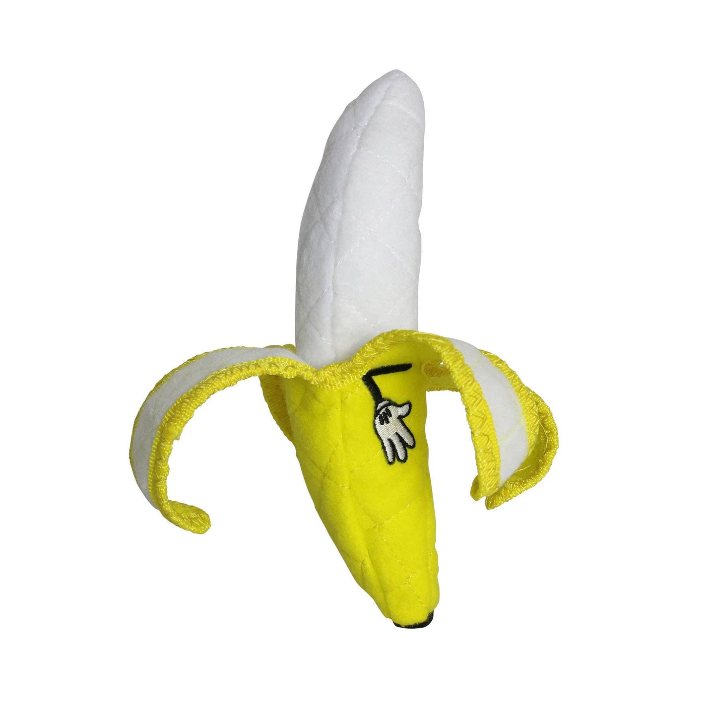 Tuffy Funny Food Banana, Durable, Squeaky Dog Toy 2-in-1