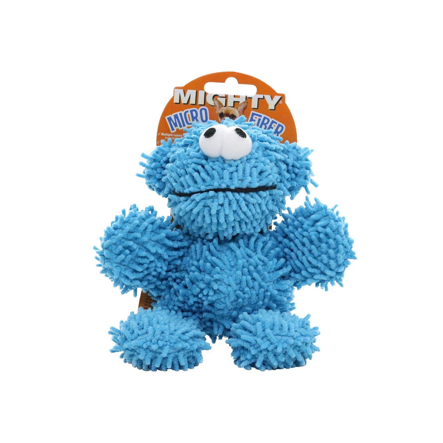 Mighty Jr Microfiber Ball Monster, Durable, Squeaky Dog Toy