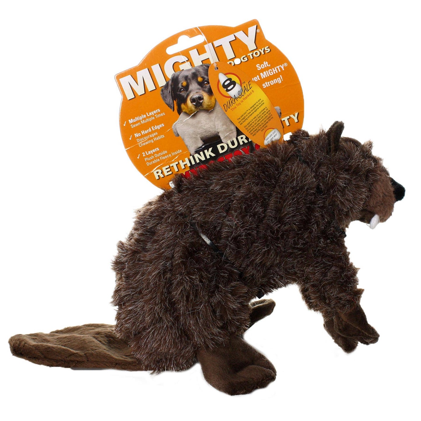 Mighty Nature Beaver, Plush, Squeaky Dog Toy