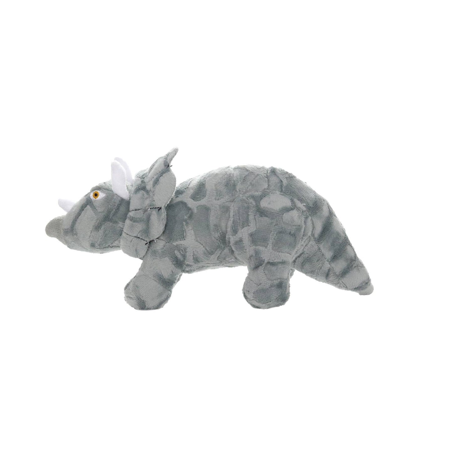 Mighty Jr Dinosaur Triceratops, Plush, Squeaky Dog Toy