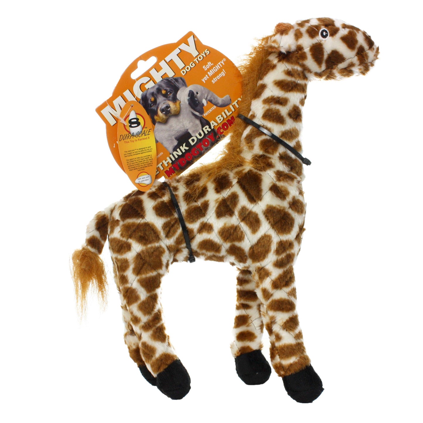 Mighty Safari Giraffe, Plush, Squeaky Dog Toy