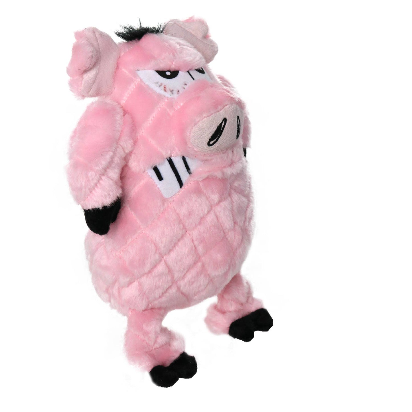 Mighty Angry Animals Pig, Plush, Squeaky Dog Toy