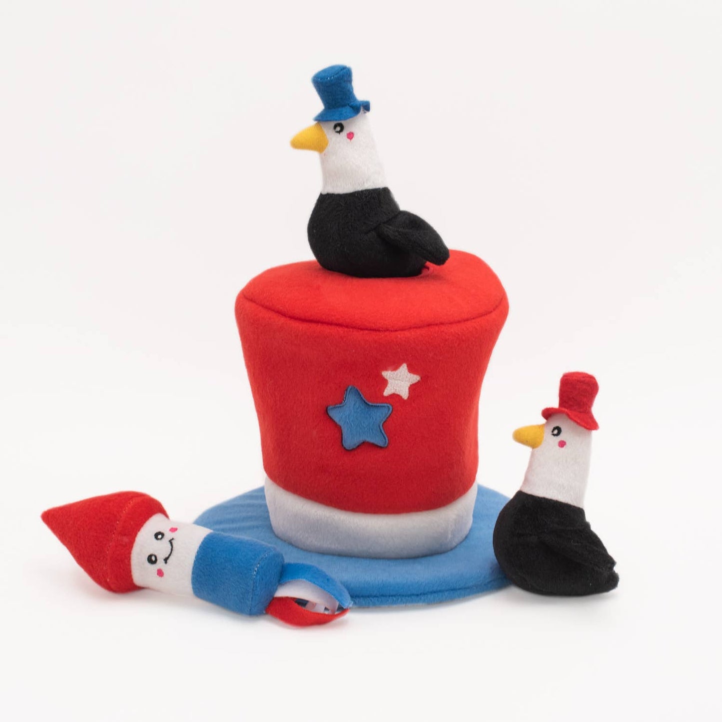 Zippy Burrow®  - Americana Top Hat - Plush Dog Toy