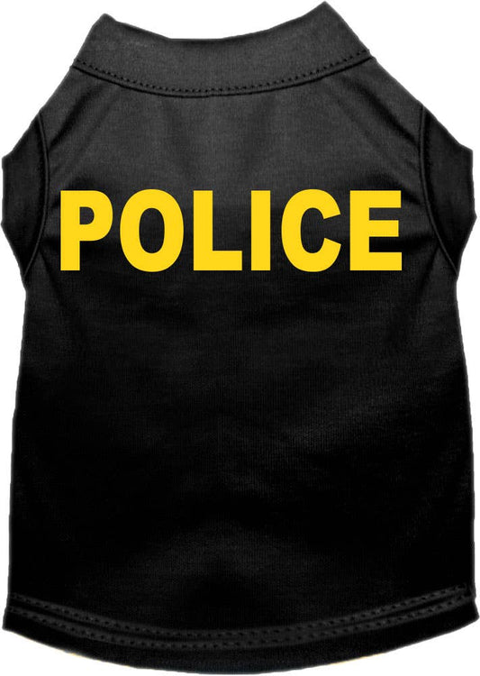 Police Costume Screen Print Dog Shirt