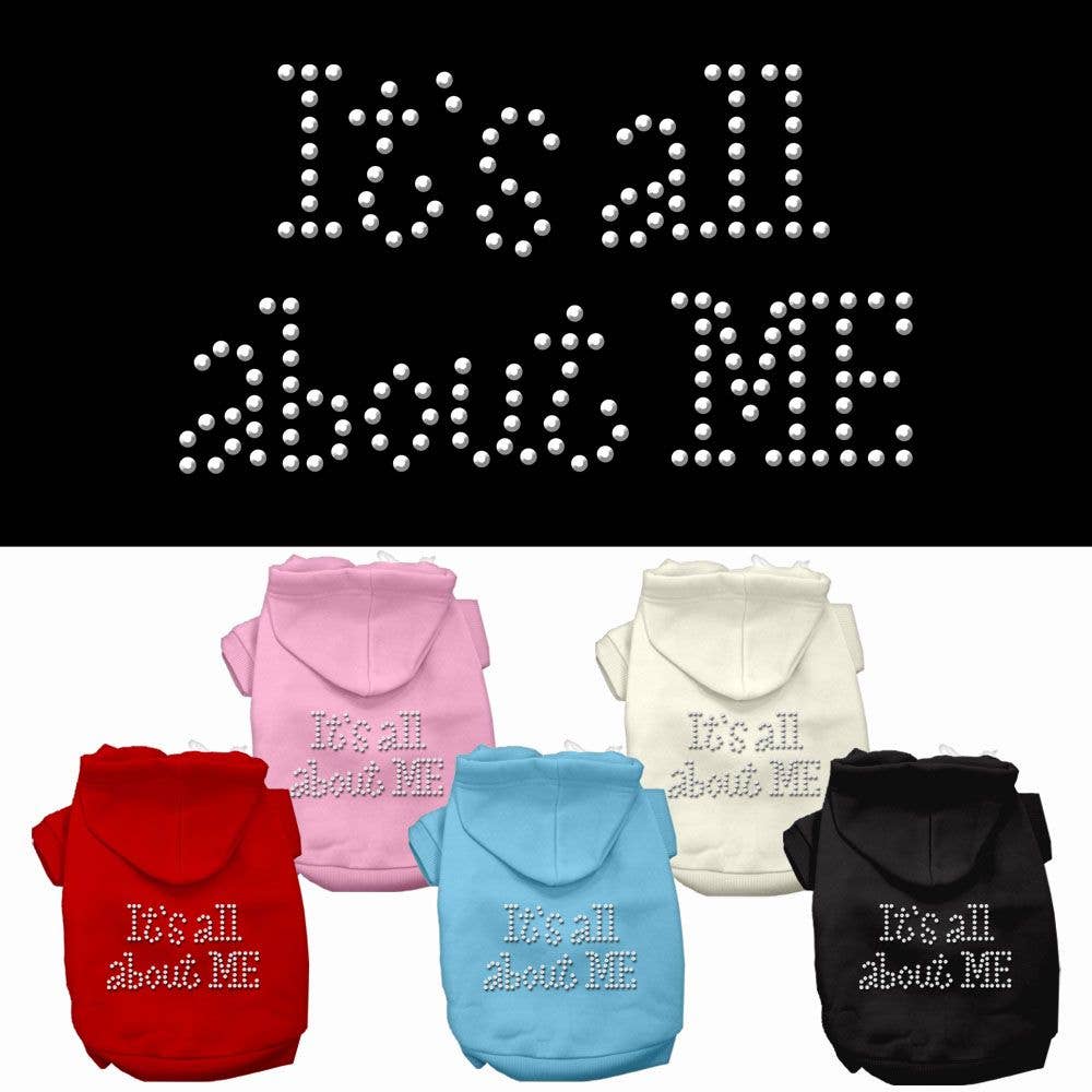 It's All About Me Rhinestone Hoodies