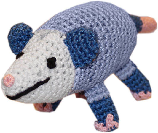 Knit Knacks Pookie the Possum Organic Cotton Small Dog Toy